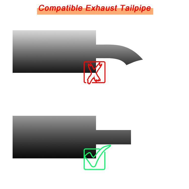 Car Inclined Stainless Steel Muffler Exhaust Pipe, Size: 76x101mm Black - Exhaust Pipes by buy2fix | Online Shopping UK | buy2fix