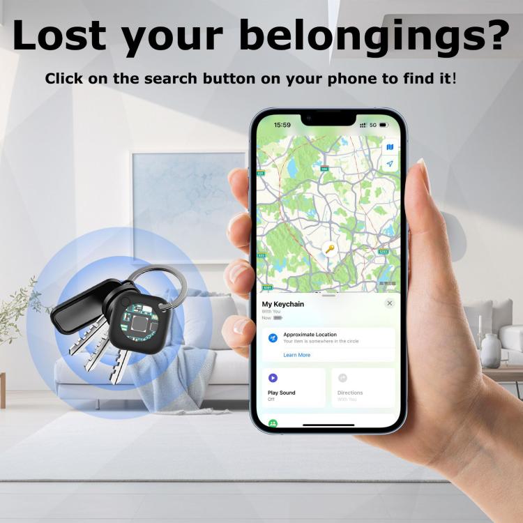 Findmy Find Positioning Pet Anti-lossing Device(White + Black Cover) - Personal Tracker by buy2fix | Online Shopping UK | buy2fix
