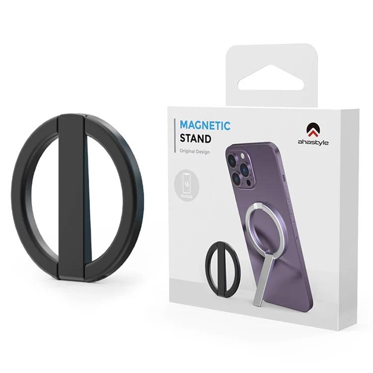 AhaStyle WG74 MagSafe Magnetic Suction Mount Portable Foldable Phone Stand(Silver) - Ring Holder by AhaStyle | Online Shopping UK | buy2fix