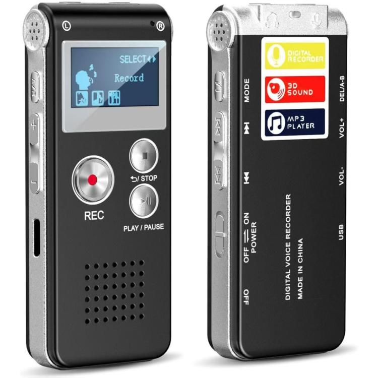 High-Definition Noise Reduction Control Ultra-Long Standby Conference Recorder, Size: 128GB(Black) - Recording Pen by buy2fix | Online Shopping UK | buy2fix