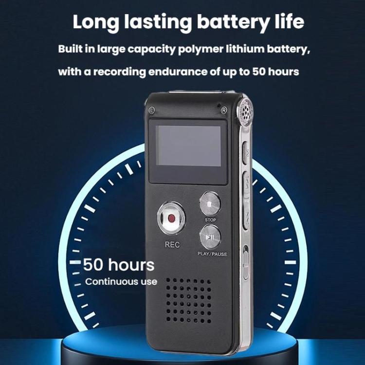 High-Definition Noise Reduction Control Ultra-Long Standby Conference Recorder, Size: 128GB(Black) - Recording Pen by buy2fix | Online Shopping UK | buy2fix