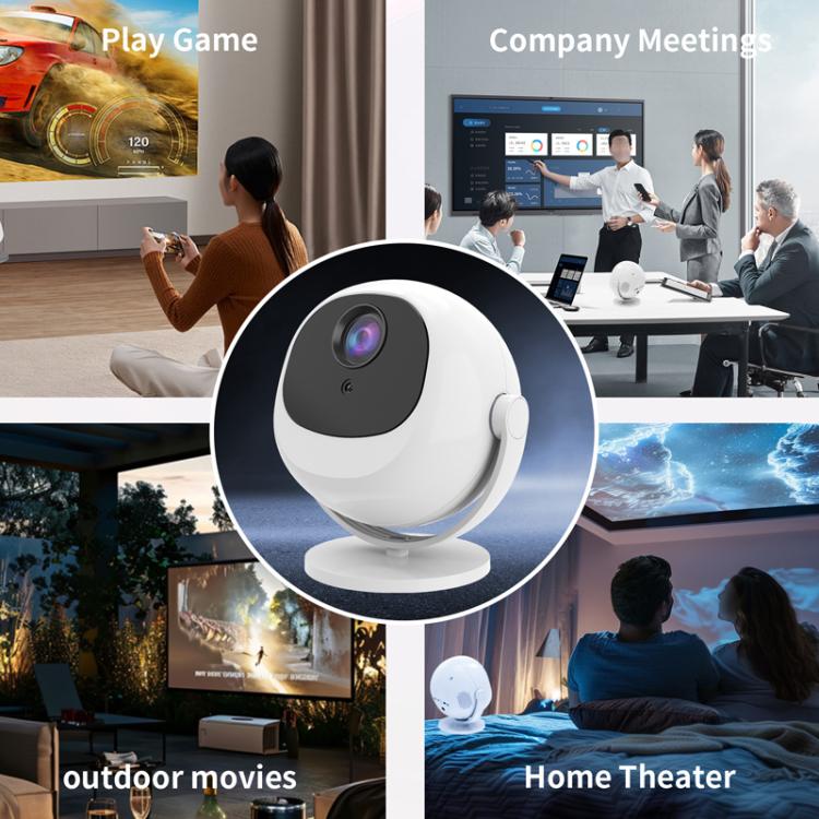 5G Dual-Band 4K High-Definition Intelligent Ball Android Projector(AU Plug) - LED Projector by buy2fix | Online Shopping UK | buy2fix