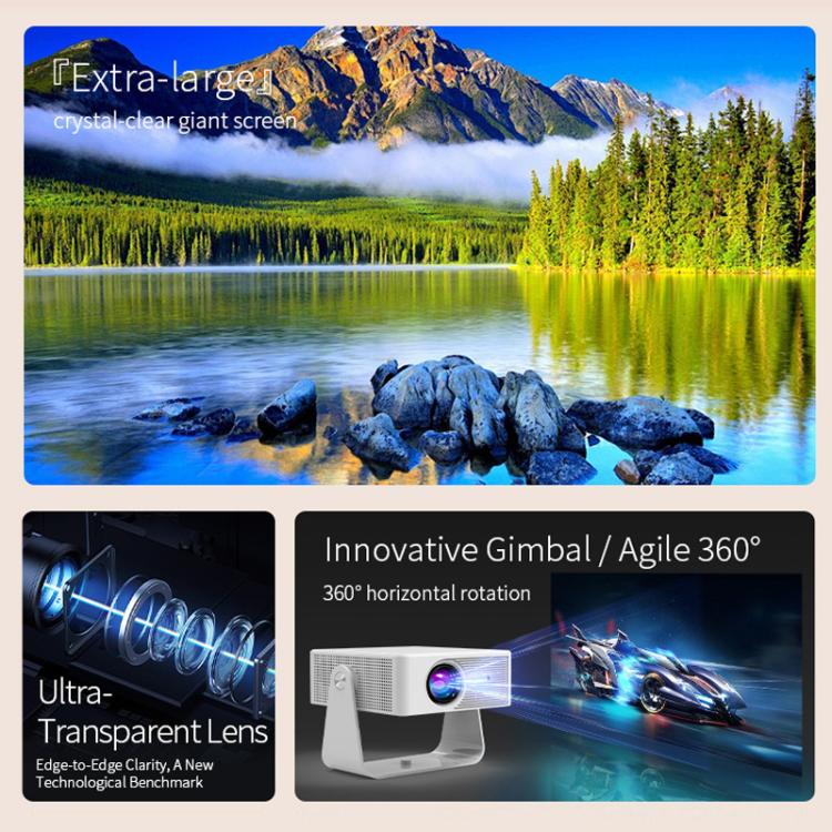 360 Degree Wireless Micro Android Projector(EU Plug) - LED Projector by buy2fix | Online Shopping UK | buy2fix