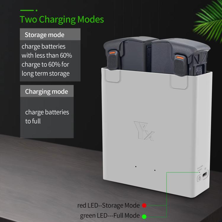 For DJI Avata 2 YX Dual-Channel Battery Charging Hub Smart Maintenance Station(Gray) - Other by YX | Online Shopping UK | buy2fix