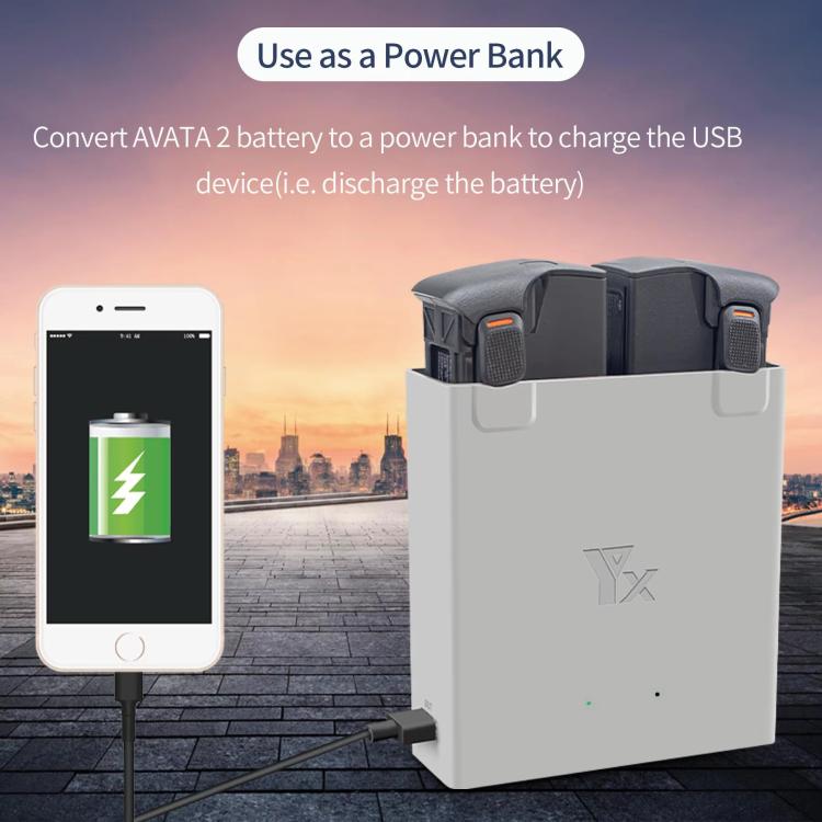 For DJI Avata 2 YX Dual-Channel Battery Charging Hub Smart Maintenance Station(Gray) - Other by YX | Online Shopping UK | buy2fix
