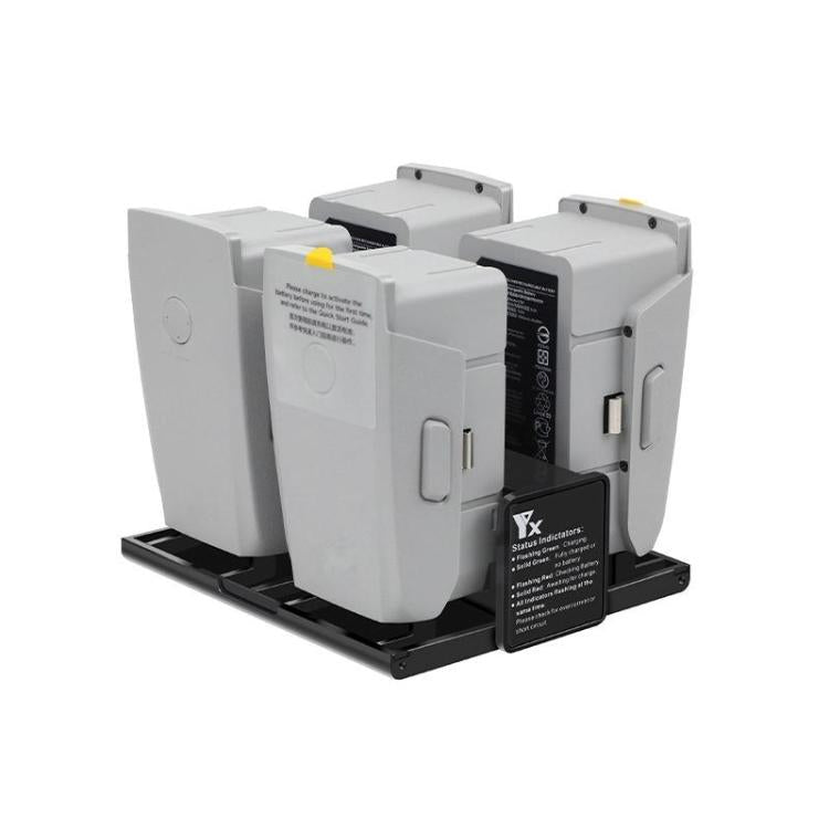 For DJI Mavic Air 2 YX Battery Charger Hub With LCD Display 4-Slot Intelligent Charging Station(Black) - Charger by YX | Online Shopping UK | buy2fix