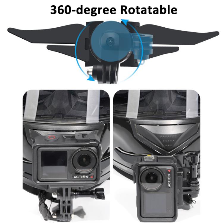 360-degree Rotatable Helmet Chin Mount for GoPro HERO/Insta360/DJI Osmo Action POV Camera Mount - Helmet Mount by buy2fix | Online Shopping UK | buy2fix