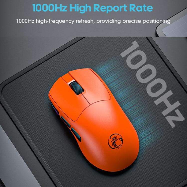 iMICE G900 6 Keys 12800DPI Gaming Mouse Rechargeable Tri-Ode Wireless Mouse(White) - Wireless Mice by iMICE | Online Shopping UK | buy2fix