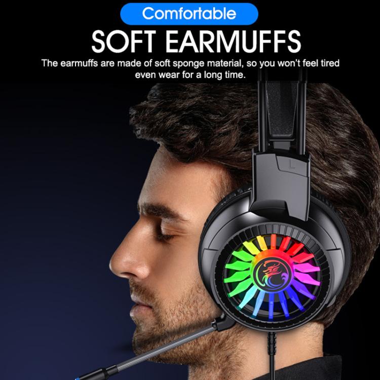 iMICE HD-490 RGB Light 7.1mm Glowing Headphones Computer Esports Wired Gaming Headset With Microphone - Multimedia Headset by iMICE | Online Shopping UK | buy2fix