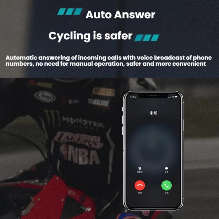 Motorcycle Helmet Waterproof Noise-reducing Headset(Soft Mic) - Motorcycle Walkie Talkie by buy2fix | Online Shopping UK | buy2fix