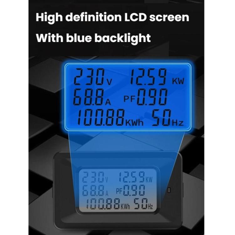 Multifunctional Electric Meter AC Digital Voltage Frequency Monitor, Specification: AC 100A 22000W With Transformer - Current & Voltage Tester by buy2fix | Online Shopping UK | buy2fix
