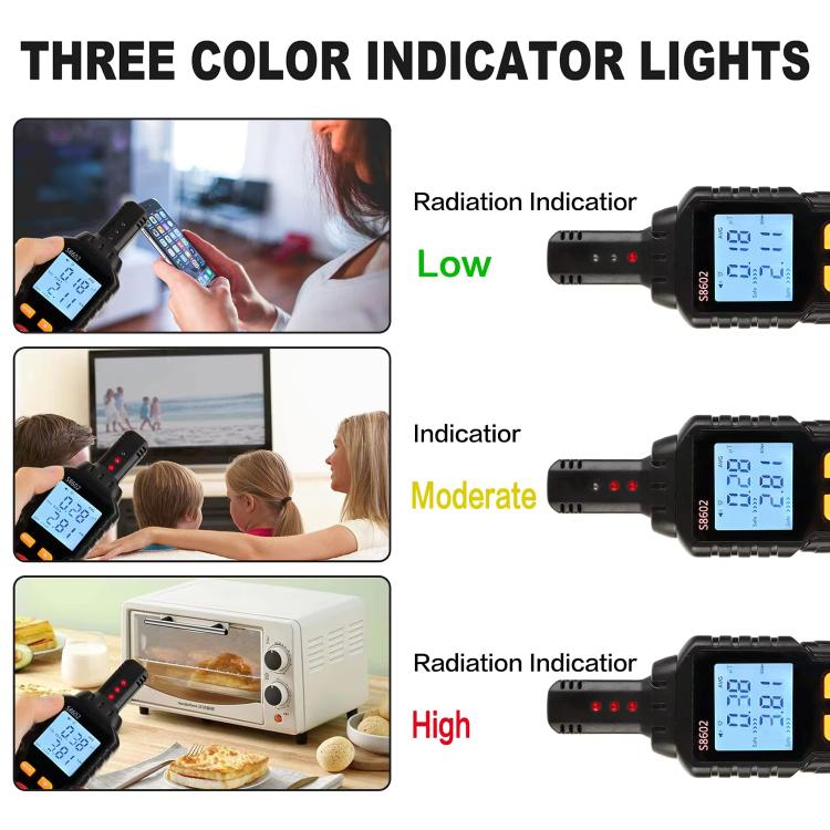 Digital Electromagnetic High Frequency Radiation Environment Tester(S8602) - Radiation Detector by buy2fix | Online Shopping UK | buy2fix