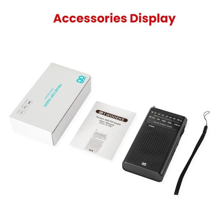 FM/AM Full-Band Channel Pocket Portable Pointer Radio Player(White) - Radio Player by buy2fix | Online Shopping UK | buy2fix