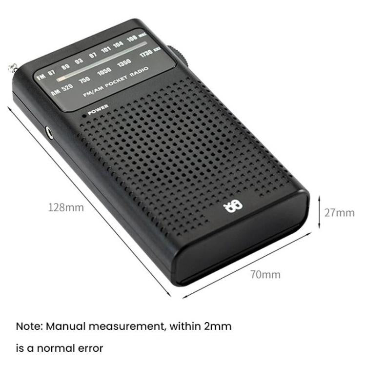 FM/AM Full-Band Channel Pocket Portable Pointer Radio Player(White) - Radio Player by buy2fix | Online Shopping UK | buy2fix
