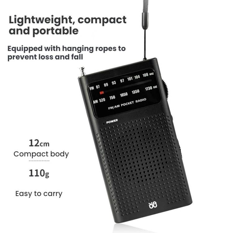 FM/AM Full-Band Channel Pocket Portable Pointer Radio Player(White) - Radio Player by buy2fix | Online Shopping UK | buy2fix