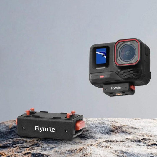 Magnetic Quick Release Base Mount For Insta360 X5/X4/X3/X2 & Ace Series 1/4 Inch Screw Universal Tripod Adapter(Black) - Others by Flymile | Online Shopping UK | buy2fix