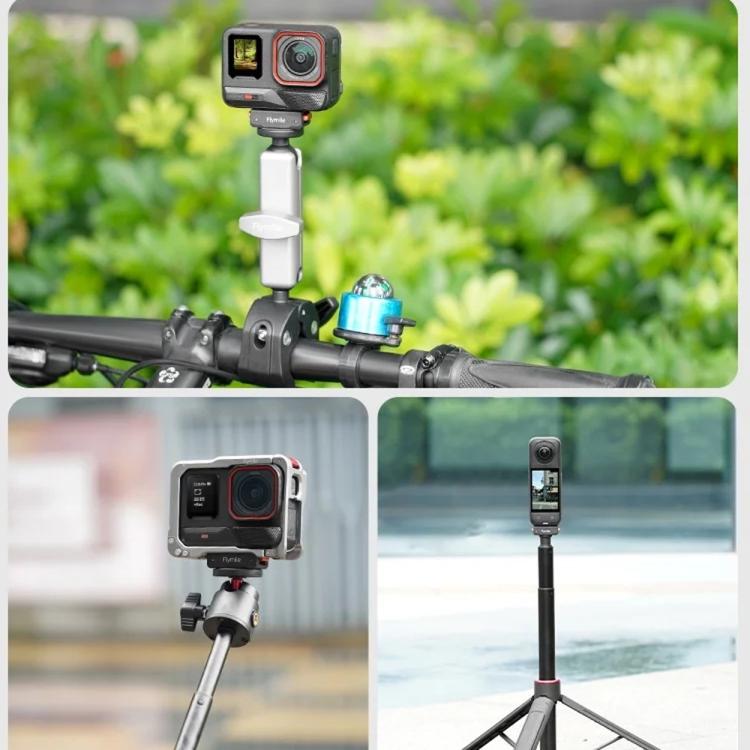 Magnetic Quick Release Base Mount For Insta360 X5/X4/X3/X2 & Ace Series 1/4 Inch Screw Universal Tripod Adapter(Black) - Others by Flymile | Online Shopping UK | buy2fix