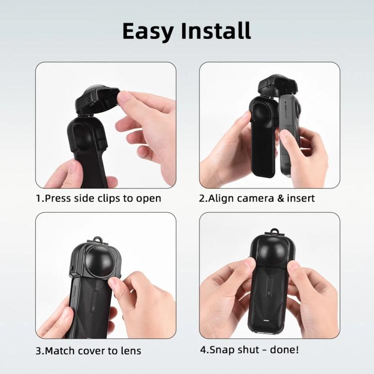 For Insta360 X5 Flymile Lens & Screen Protective Cover Anti-Scratch Gimbal Guard Shield(Black) - Case & Bags by Flymile | Online Shopping UK | buy2fix