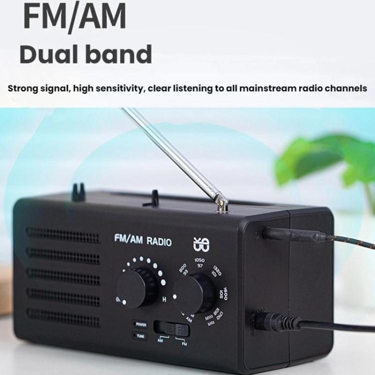 Dual-band FM/AM External Power Socket Radio Player, Specifications: For US(Black) - Radio Player by buy2fix | Online Shopping UK | buy2fix