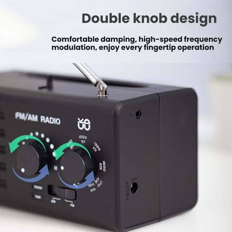 Dual-band FM/AM External Power Socket Radio Player, Specifications: For EU(Black) - Radio Player by buy2fix | Online Shopping UK | buy2fix