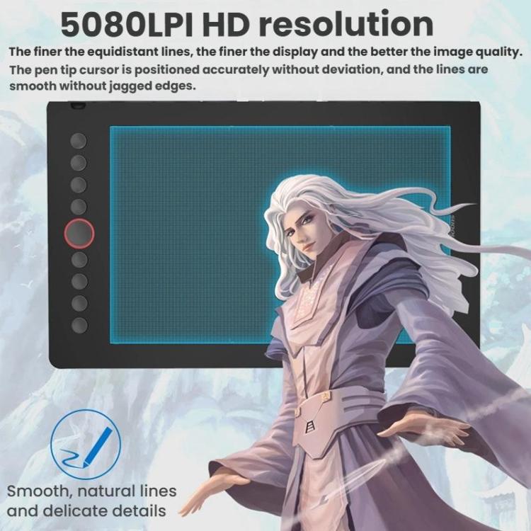 10Moons I6 Digital Drawing Tablet Compatible With Mobile Phones Computers(Black) - by 10Moons | Online Shopping UK | buy2fix