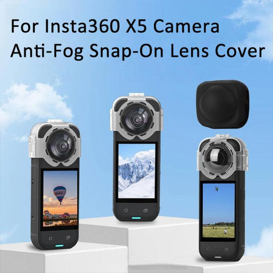 For Insta360 X5 Camera Anti-Fog Snap-On Protective Lens Cover Lens Guards(Transparent) - Len Accessories by buy2fix | Online Shopping UK | buy2fix