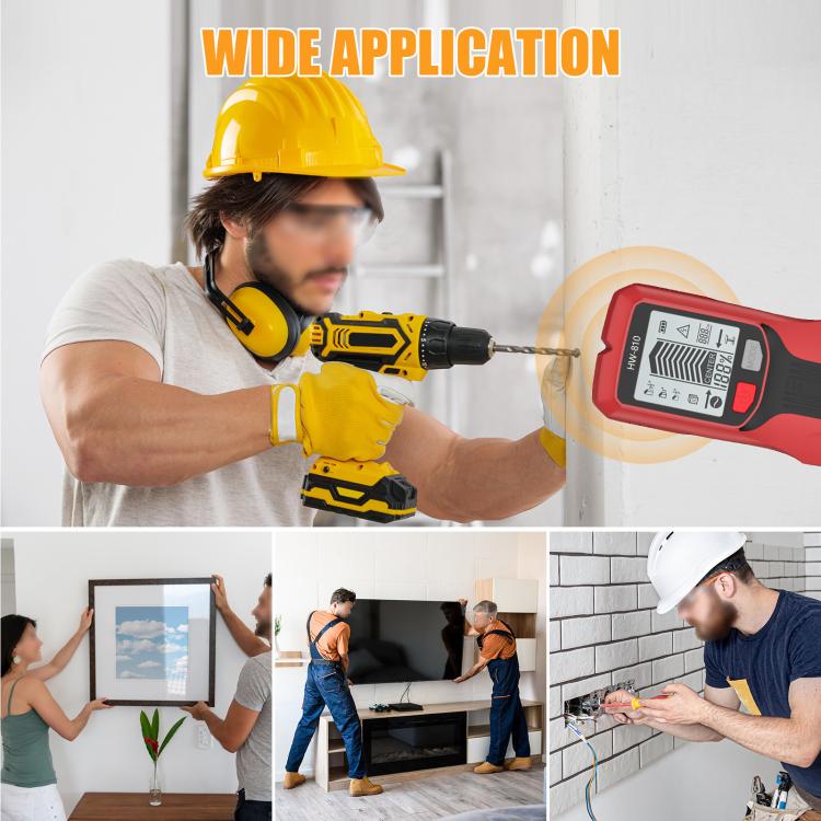 Multifunctional Wall Stud Wire Metal Detector(Yellow) - Metal Detector by buy2fix | Online Shopping UK | buy2fix