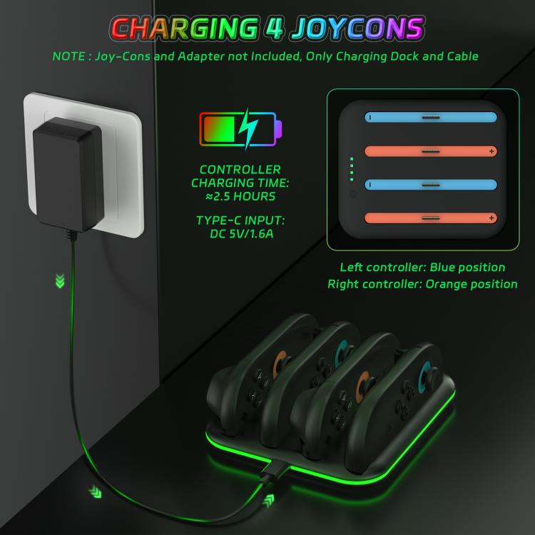 For Nintendo Switch 2 JYS Accessory Bundle Kit with Carrying Case, Charging Dock, Protective Shell, Desktop Stand, Steering Wheel, Grip, etc - Others by JYS | Online Shopping UK | buy2fix
