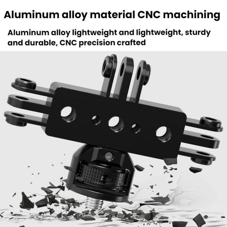 1 Inch Ball Head To 3 Card Aluminum Alloy 3 Station Live Streaming Stand Action Camera Multi Functional Expansion Adapter Accessory - Stand by buy2fix | Online Shopping UK | buy2fix