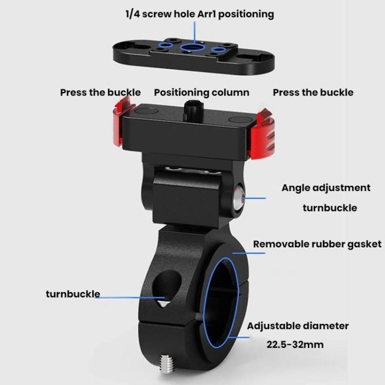 Action Camera Magnetic Quick Release Bike Mount, For GoPro HERO13 Black /12 Black /11 Black/10 Black/9 Black/8 Black, Spec: 360 Degree Damping Rotary - Bicycle Handlebar Mount by buy2fix | Online Shopping UK | buy2fix
