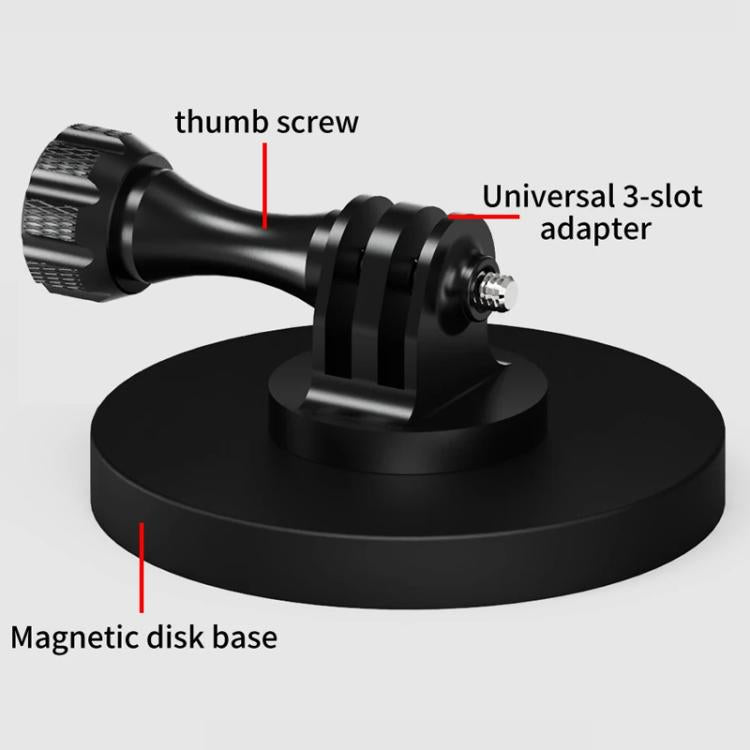 3 Card D66mm Magnetic Mount Snail Gimbal Adjustment Bracket - Tripod Heads by buy2fix | Online Shopping UK | buy2fix