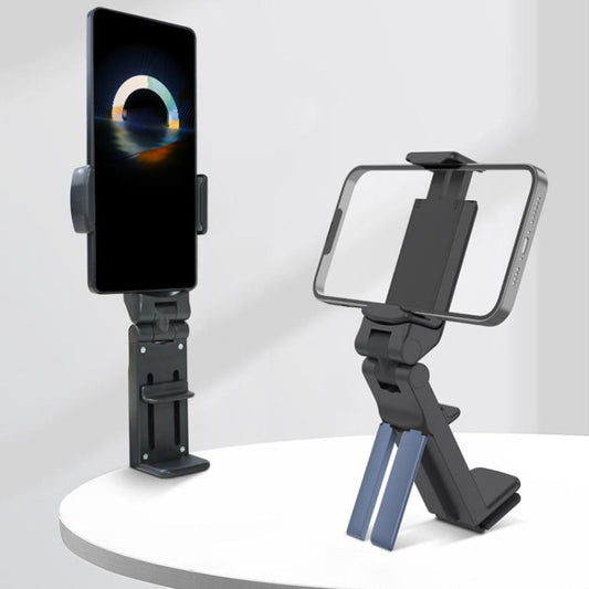 Multi-Functional Travel Mini Desktop Stand Adjustable Rotating Folding Portable Mobile Phone Stand(Black) - Desktop Holder by buy2fix | Online Shopping UK | buy2fix