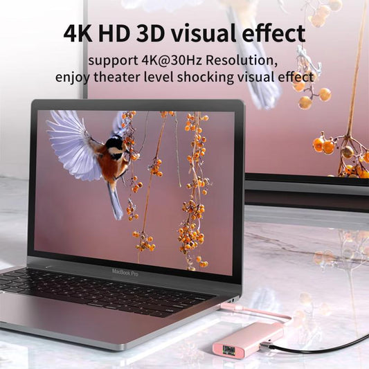 BS6A Metal Type-C Docking Station USB HUB Computer Multi Functional Expansion Dock - USB HUB by buy2fix | Online Shopping UK | buy2fix