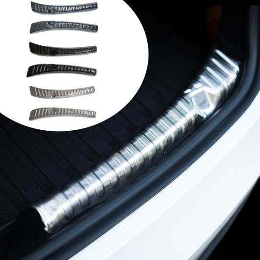 For Tesla Model 3 Highland Stainless Steel Trunk Sill Guard, Color: Black Brushed Finish - Car Interior Mouldings by buy2fix | Online Shopping UK | buy2fix