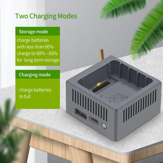 For DJI Mavic 4 Pro Drone YX Fast Charger Charging Station Battery Health Management(Gray) - Charger by YX | Online Shopping UK | buy2fix