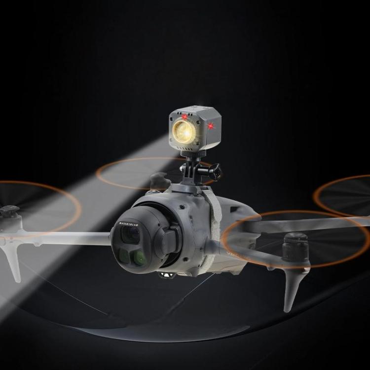 For DJI Mavic 4 Pro Drone YX 300LM Adjustable LED Spotlight Night Flight Searchlight with 3 Modes(Black) - Others by YX | Online Shopping UK | buy2fix