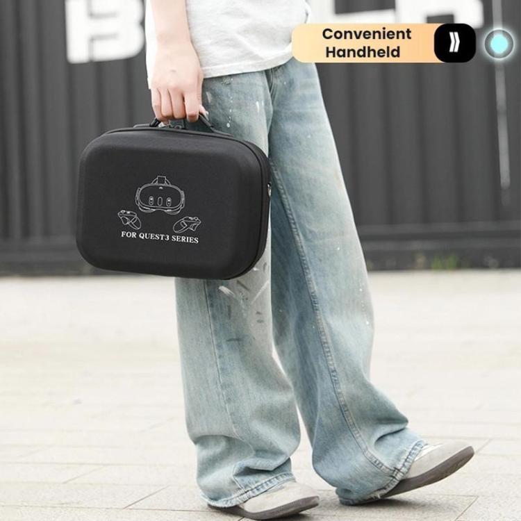 For Meta Quest 3 / 3S BKano Q3-001 VR Headset Console Storage Bag Shoulder Handheld Bag(Black) - VR Accessories by BKano | Online Shopping UK | buy2fix