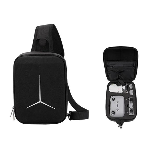 For DJI Mini 2 / 2 SE / 4K Fly More Combo BKano M4K-004 Hard Shell Portable Chest Bag Crossbody Backpack(Black) - Carry Cases & Bags by BKano | Online Shopping UK | buy2fix