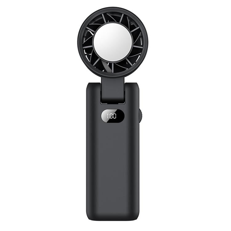 WT21 Handheld Cooling Fan Foldable Ice Pack Fan With Battery Level Display(Black) - Electric Fans by buy2fix | Online Shopping UK | buy2fix