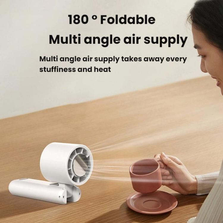 WT21 Handheld Cooling Fan Foldable Ice Pack Fan With Battery Level Display(Black) - Electric Fans by buy2fix | Online Shopping UK | buy2fix