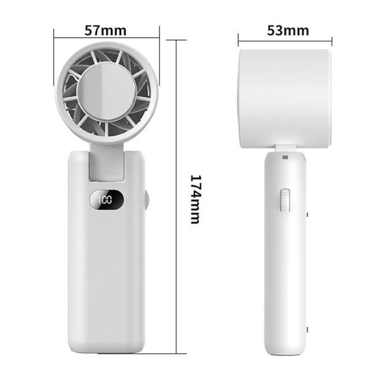 WT21 Handheld Cooling Fan Foldable Ice Pack Fan With Battery Level Display(Black) - Electric Fans by buy2fix | Online Shopping UK | buy2fix