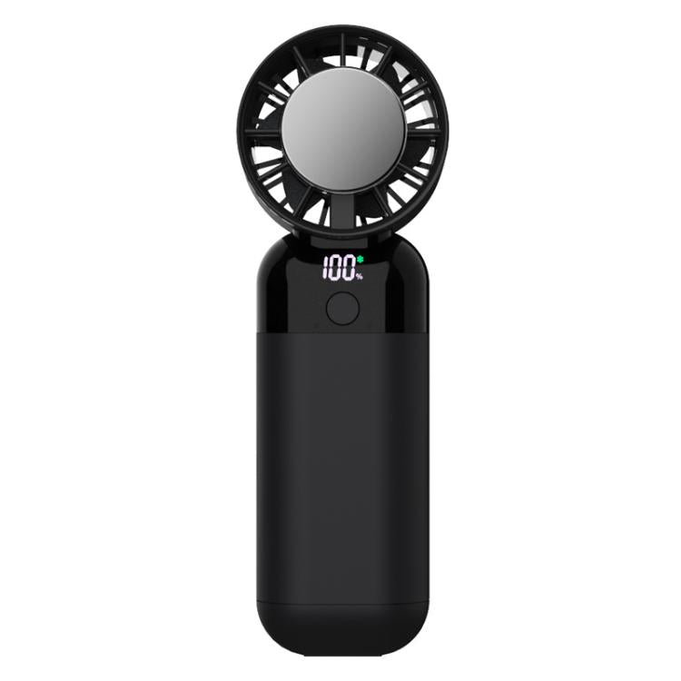 ZK03 Digital Display Cooling Fan USB Silent Handheld Cold Compress Fan(Black) - Electric Fans by buy2fix | Online Shopping UK | buy2fix