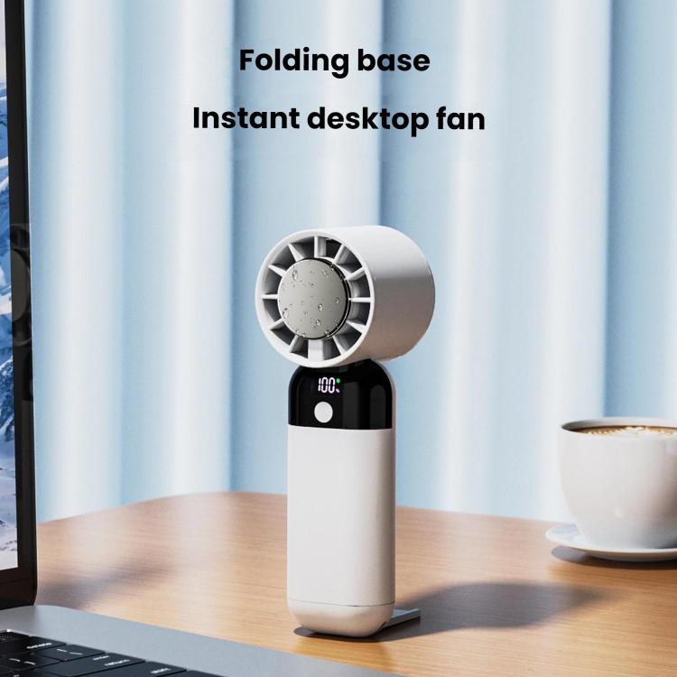 ZK03 Digital Display Cooling Fan USB Silent Handheld Cold Compress Fan(White) - Electric Fans by buy2fix | Online Shopping UK | buy2fix