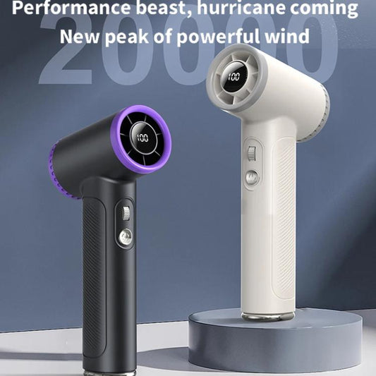 WT23 Handheld Digital Display Turbine Fan Outdoor Stepless Variable Speed Fan(Black) - Electric Fans by buy2fix | Online Shopping UK | buy2fix