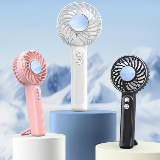 WT25 Handheld Fan With Lanyard Clip USB Desktop Silent Rechargeable Fan(Pink) - Electric Fans by buy2fix | Online Shopping UK | buy2fix