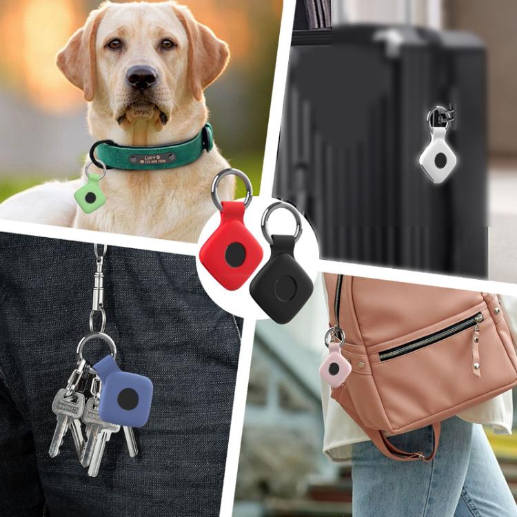 For Tile Mate / Mate Pro Anti-Loss Device Silicone Protective Case With Keyring Location Tracking Shell(Blue) - Tracker Protective Case by buy2fix | Online Shopping UK | buy2fix