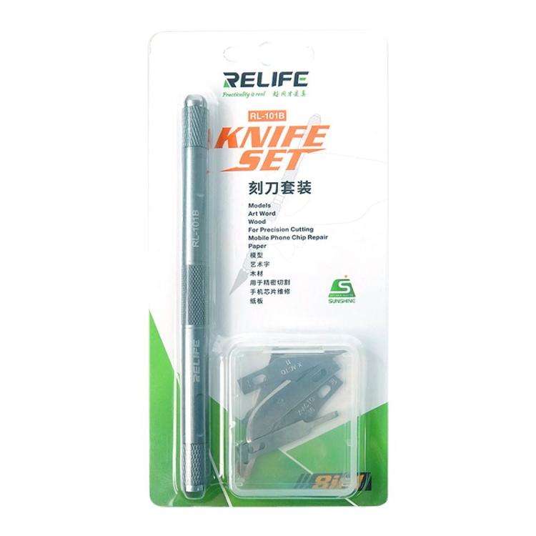RELIFE RL-101B 8 In 1 Motherboard Repair Blade Set Carving Glue Removal Knife Screen Protector Cutting Knife - Crowbar by RELIFE | Online Shopping UK | buy2fix