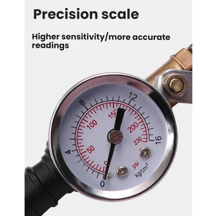 Truck Tire Extended Quick-Inflation Rod With Tire Pressure Gauge(Elbow) - Inflatable Pump by buy2fix | Online Shopping UK | buy2fix