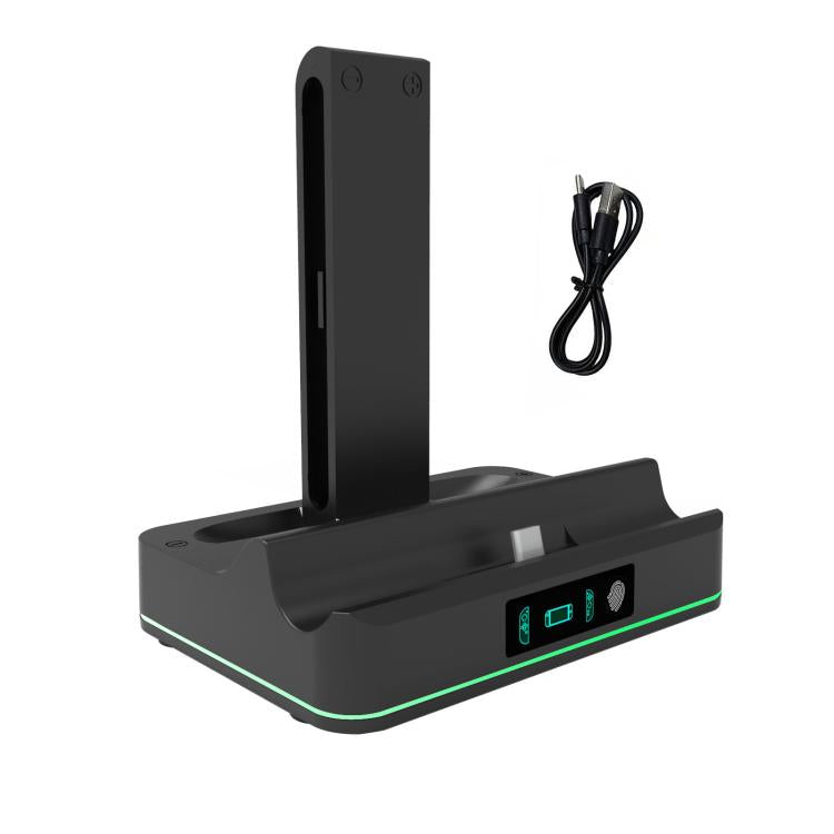 For Nintendo Switch 2 & Joy-Con Controllers KJH Charging Dock With Ambient Lighting(White) - Charger & Power by KJH | Online Shopping UK | buy2fix