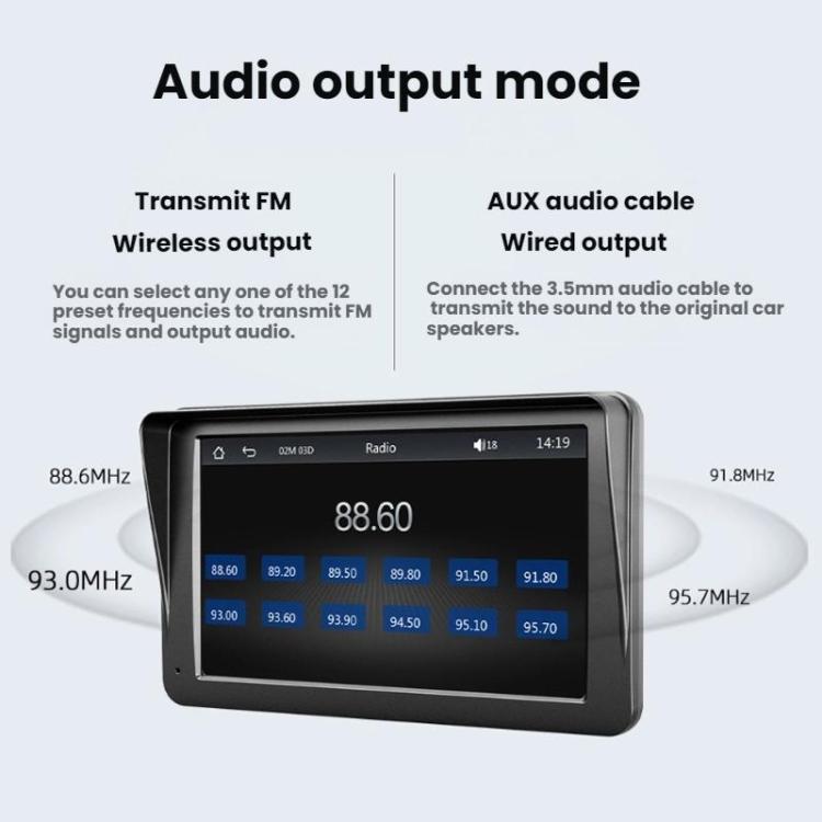 7-inch HD Touch Screen + HD 8-light Reversing Image Wireless Carplay Car MP5 Player(X5300) - Car MP3 & MP4 & MP5 by buy2fix | Online Shopping UK | buy2fix